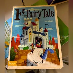 F is for Fairytale board book, toddler, beautifully illustrated.